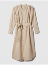 GAP Rochie cămașă midi din amestec de in GAP