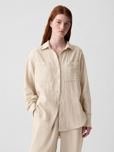 GAP Cămașă din muselină oversize GAP
