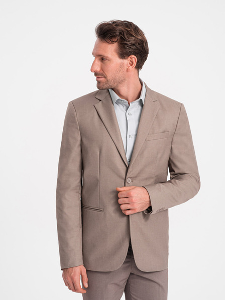Ombre Clothing Blazer bărbătesc bej Ombre Clothing