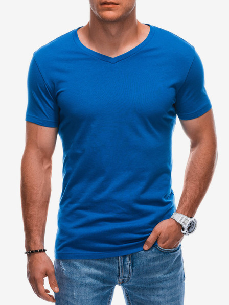 Edoti Tricou de bază albastru pentru bărbați Edoti