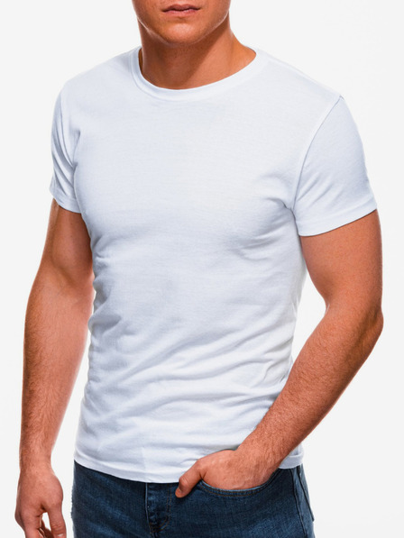 Edoti Tricou de bază alb pentru bărbați Edoti
