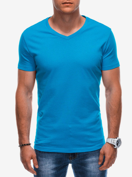Edoti Tricou de bază albastru deschis pentru bărbați Edoti