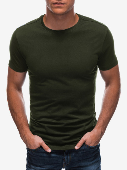 Edoti Tricou de bază verde închis pentru bărbați Edoti