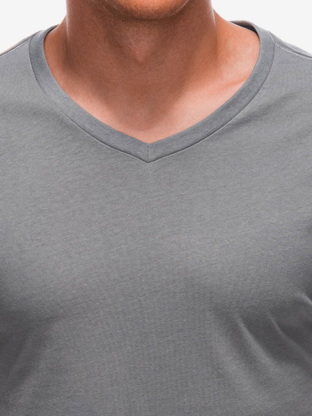 Edoti Tricou basic gri închis pentru bărbați Edoti