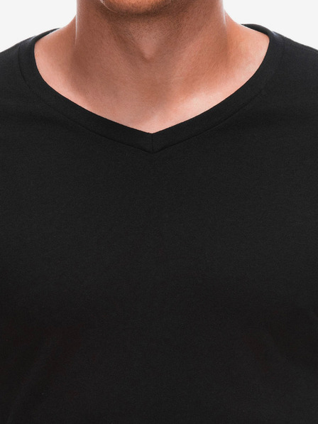 Edoti Tricou de bază negru pentru bărbați Edoti