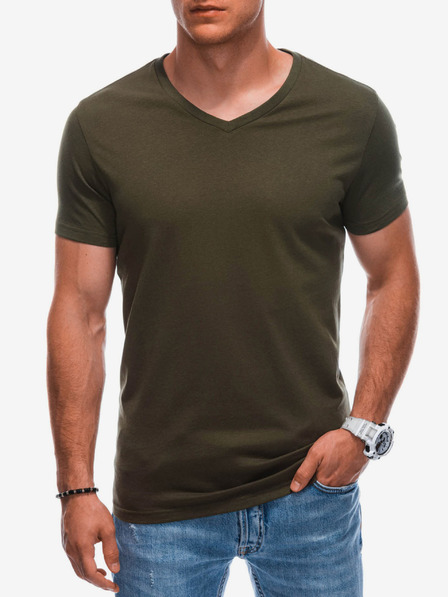 Edoti Tricou de bază kaki pentru bărbați Edoti