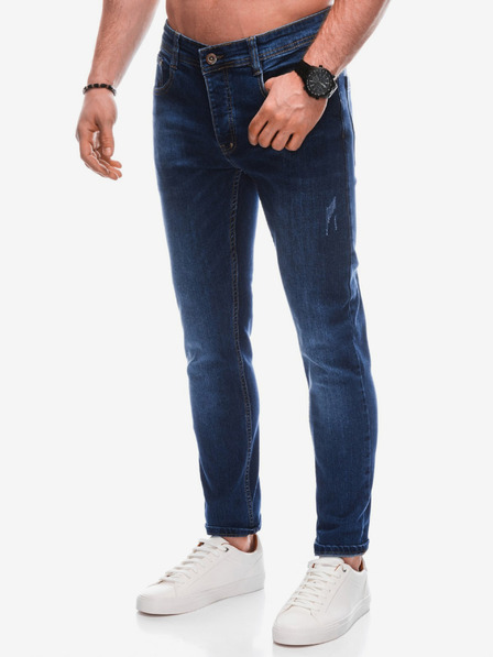 Edoti Blugi slim fit albastru închis pentru bărbați Edoti