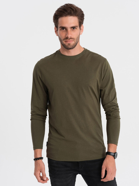 Ombre Clothing Tricou basic kaki pentru bărbați Ombre Clothing
