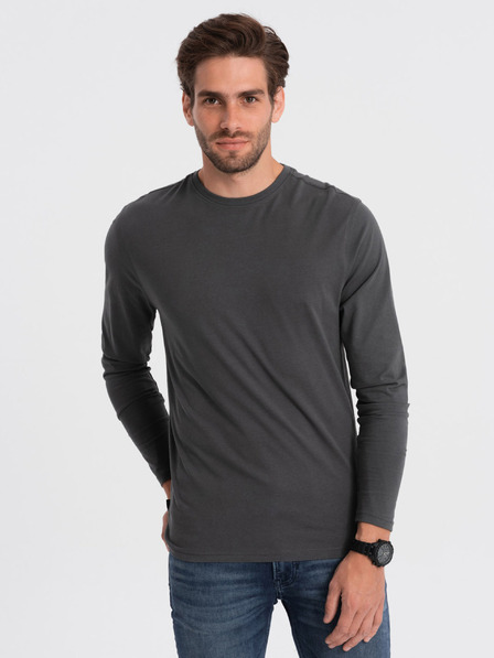 Ombre Clothing Tricou de bază pentru bărbați gri închis Ombre Clothing