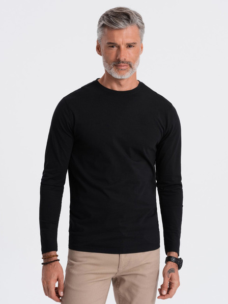 Ombre Clothing Tricou basic negru pentru bărbați Ombre Clothing