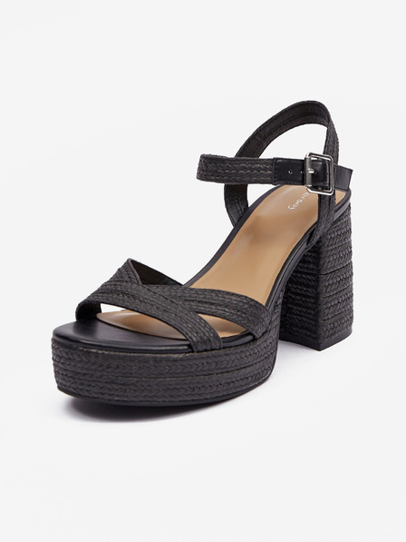 Orsay Sandale negre cu toc pentru femei ORSAY