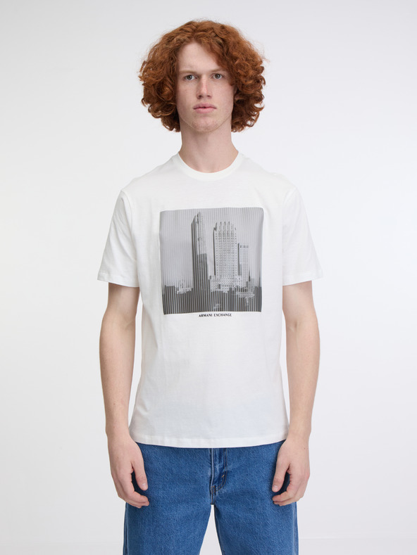Armani Exchange Hanorac alb pentru bărbați Armani Exchange
