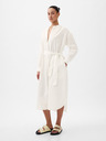 GAP Rochie cămașă maxi din amestec de in GAP