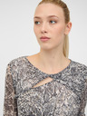 Orsay Tricou negru cu mânecă lungă cu model pentru femei ORSAY