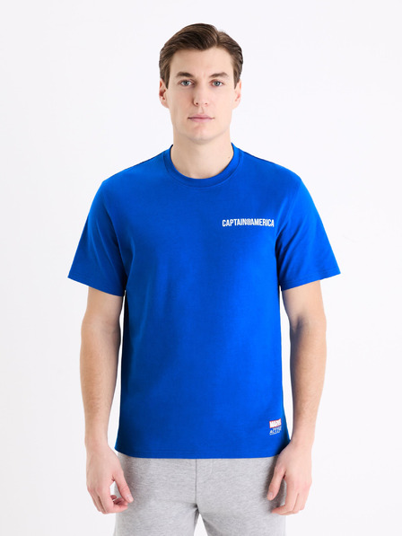 Celio Tricou imprimat Celio Marvel Captain America albastru pentru bărbați