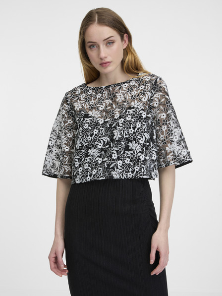 Orsay Bluză de damă neagră cu model ORSAY
