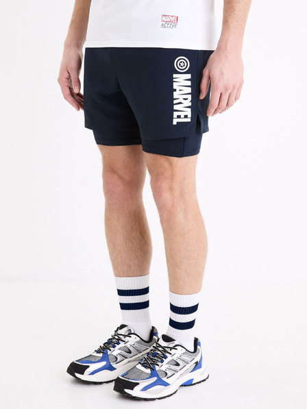 Celio Pantaloni scurți sport Celio Marvel Captain America albastru închis