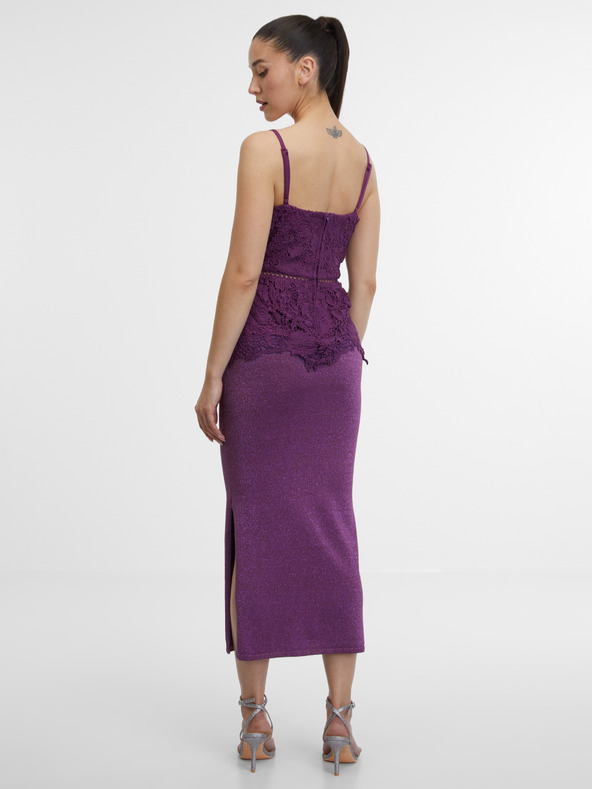 Orsay Top de dantelă pentru femei de culoare violet ORSAY