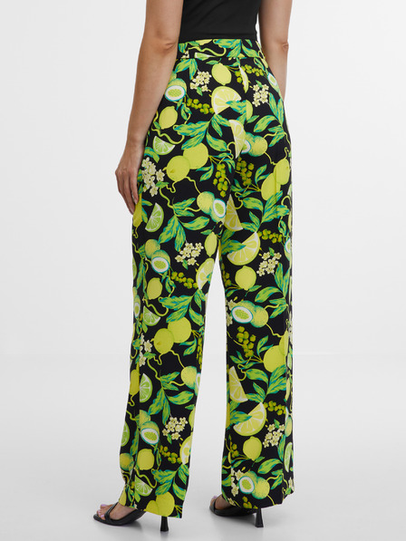 Orsay Pantaloni cu model negru-galben pentru femei ORSAY