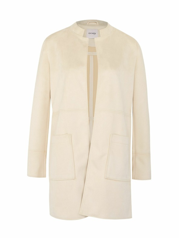 Orsay Geacă din piele bej pentru femei ORSAY