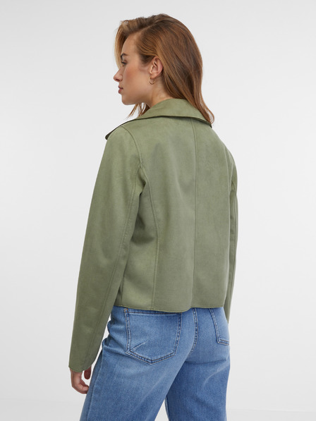 Orsay Jachetă kaki pentru femei din piele de căprioară ORSAY