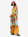 Desigual Rochie de plajă galbenă cu flori pentru femei Maxi Desigual Tropi