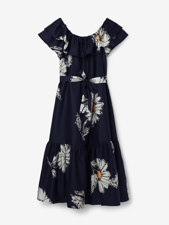 Desigual Rochie midi neagră cu flori pentru femei Desigual Georgeo