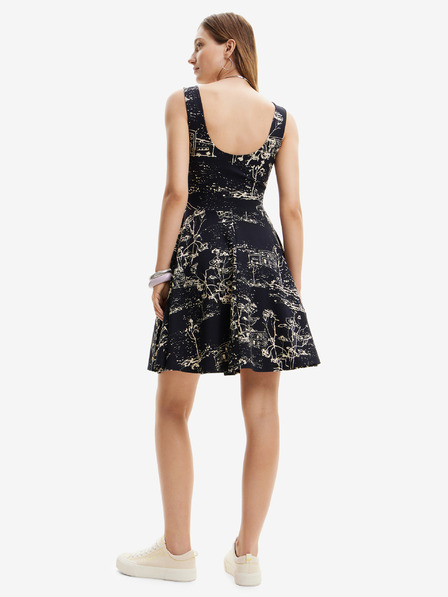 Desigual Rochie cu model crem și negru pentru femei Desigual Tually