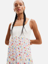 Desigual Rochie midi florală albă pentru femei Desigual Vancouver