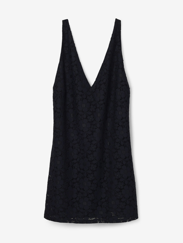 Desigual Rochie neagră cu dantelă Desigual pentru femei