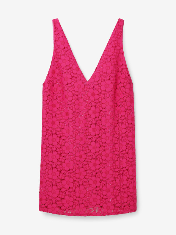 Desigual Rochie de dantelă Desigual Lace roz închis pentru femei