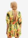 Desigual Galben Femeii Floral Beach rochie Desigual Top Tropical Party