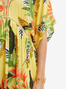 Desigual Galben Femeii Floral Beach rochie Desigual Top Tropical Party