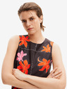 Desigual Rochie mini florală roșie și neagră pentru femei Desigual Houston