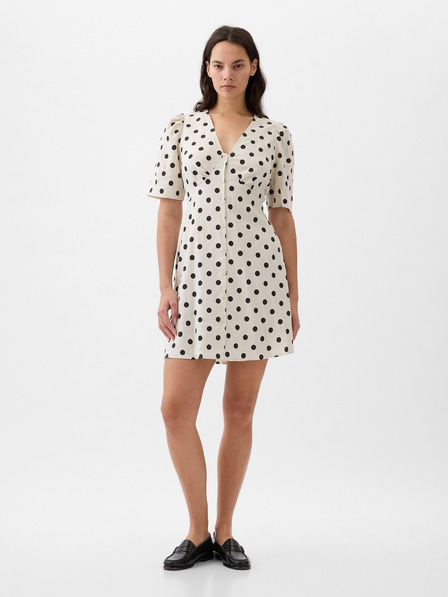 GAP Rochie mini din in cu buline GAP