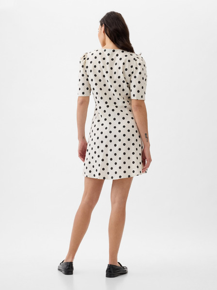 GAP Rochie mini din in cu buline GAP