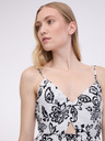 ONLY Rochie florală albă și neagră pentru femei ONLY Kiera