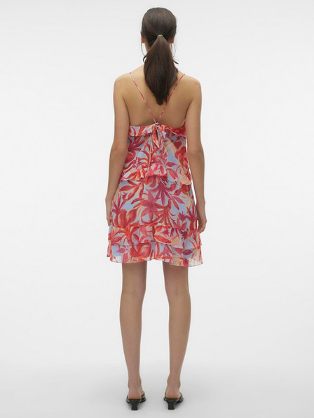 Vero Moda Rochie cu flori pentru femei Vero Moda Marie crem și roșu