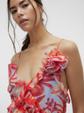Vero Moda Rochie cu flori pentru femei Vero Moda Marie crem și roșu