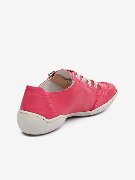 Rieker Adidași din piele roz închis, pentru femei Rieker