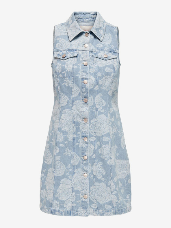 ONLY Rochie cămașă din denim albastru deschis pentru femei ONLY Zindy