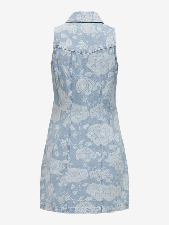 ONLY Rochie cămașă din denim albastru deschis pentru femei ONLY Zindy