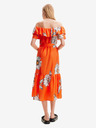 Desigual Rochie midi florală portocalie pentru femei Desigual Georgeo