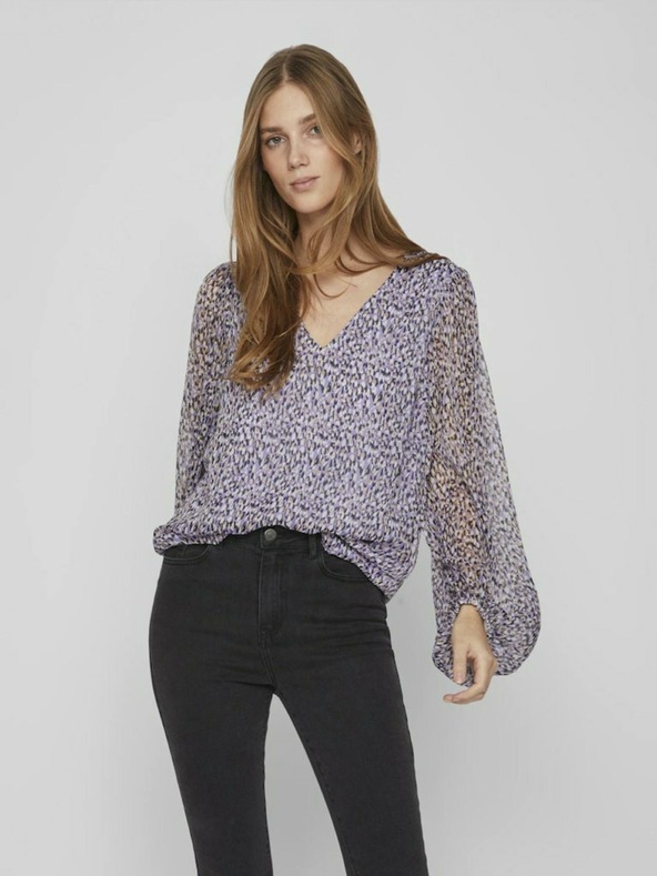 Vila Bluză cu model VILA Falia violet deschis, pentru femei