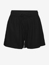 Vero Moda Pantaloni scurți negri din in pentru femei Vero Moda Linn