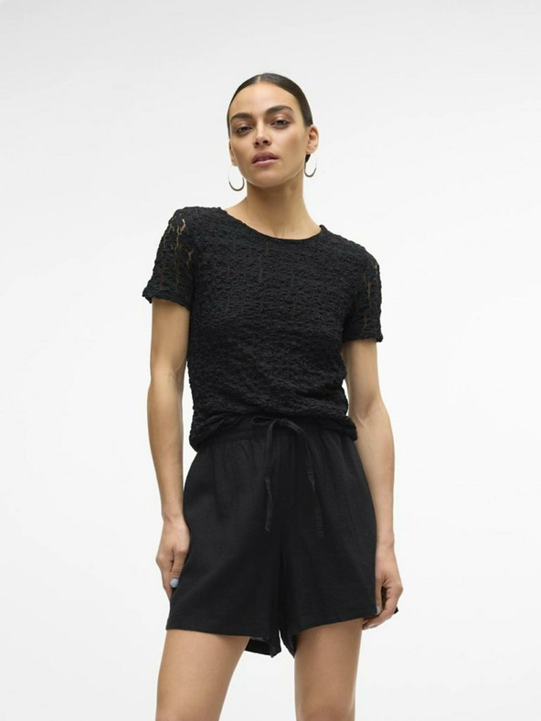 AWARE by VERO MODA Cămașă neagră din dantelă pentru femei AWARE by VERO MODA Vania
