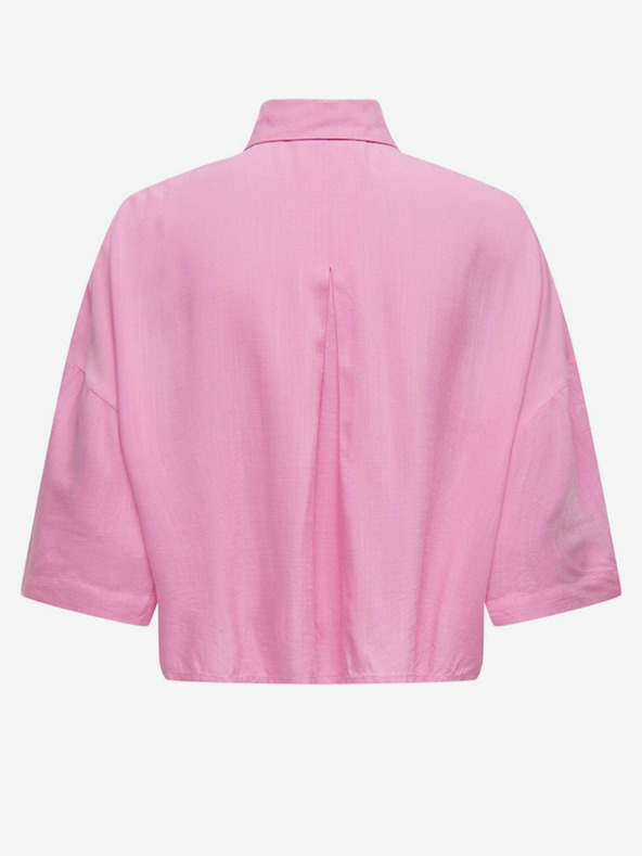 ONLY Cămașă cropped roz pentru femei ONLY Astrid