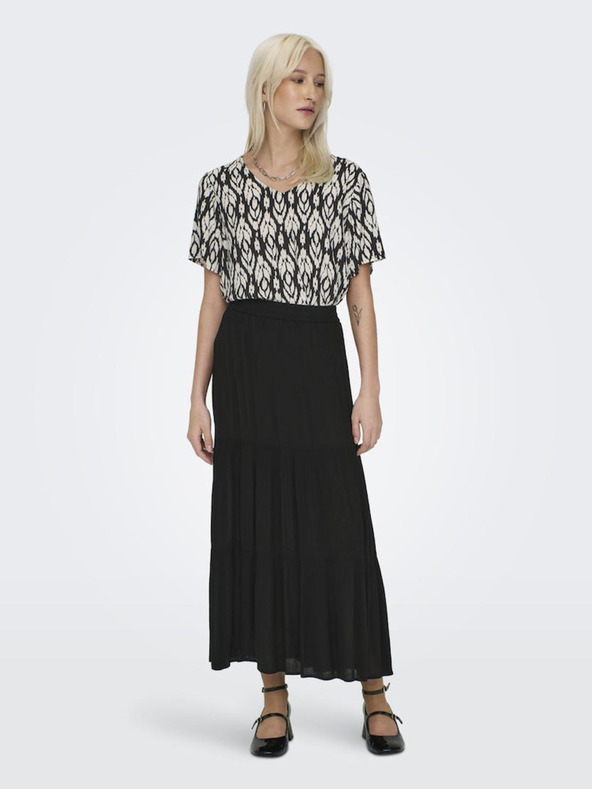 ONLY Bluză neagră cu model pentru femei ONLY Susan