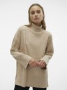Vero Moda Pulover cu guler înalt bej pentru femei VERO MODA Goldneedle
