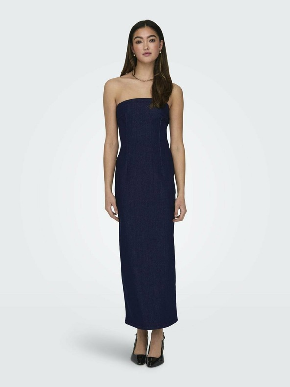 ONLY Rochie midi din denim albastru închis pentru femei ONLY Gisele